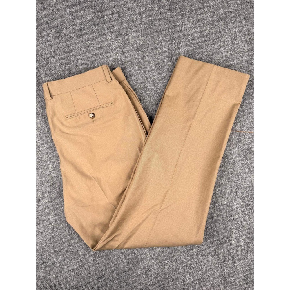 Lauren Ralph Lauren Dress Pants Mens 34x30 Tan High Performance Wool Stretch
